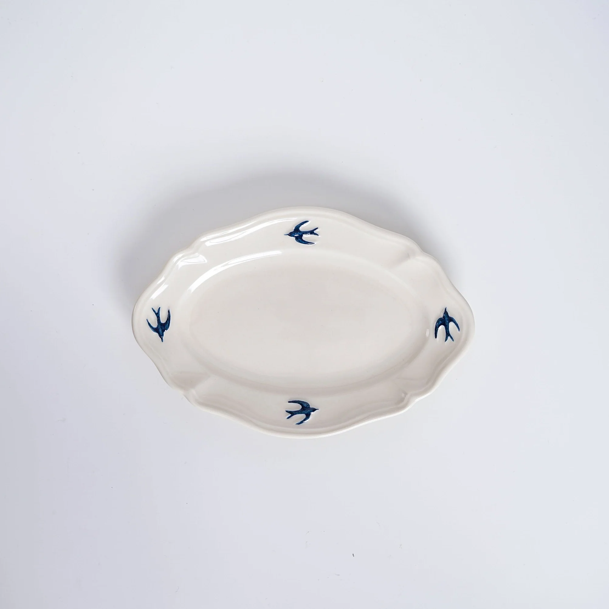 Small Early Bird Oval Plate