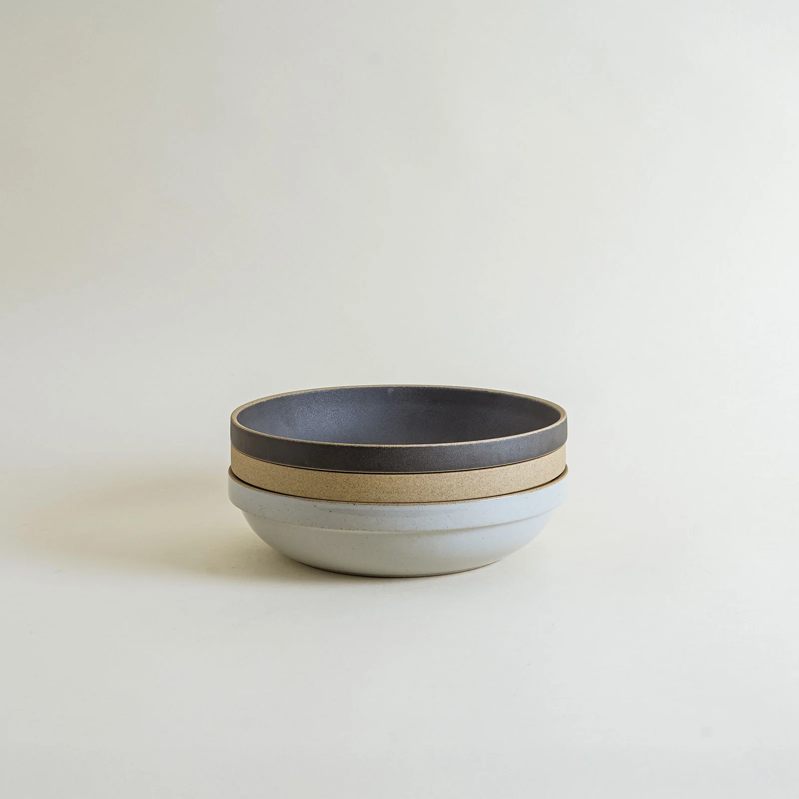 8.6" Hasami Porcelain Round Serving Bowl in Black - Image 2