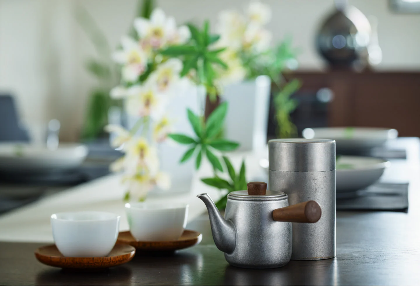 Single Serve Teapot in Matte Silver - Image 3
