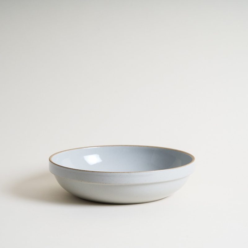 hasami porcelain round bowl glossy gray 8 inch mogutable