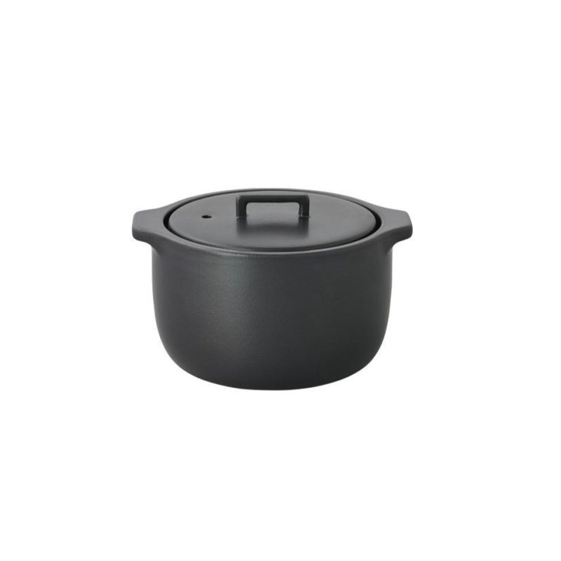 kinto kakomi rice cooker in black